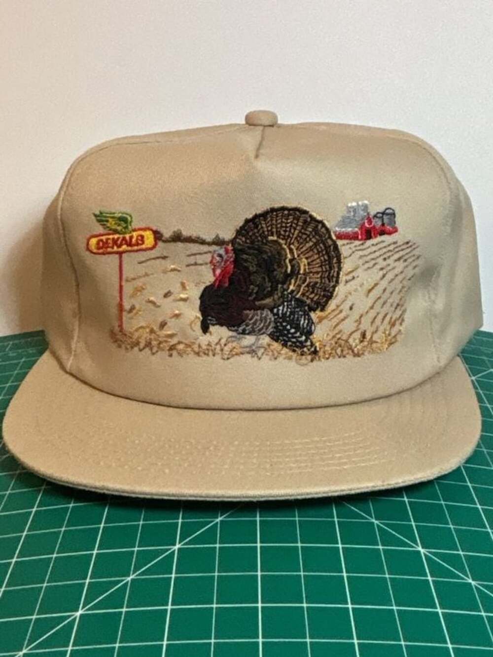 Vintage Deadstock K-Products Dekalb Embroidered Turkey Seed Snapback Hat